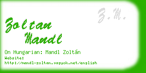 zoltan mandl business card