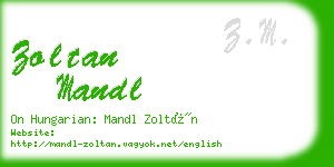 zoltan mandl business card